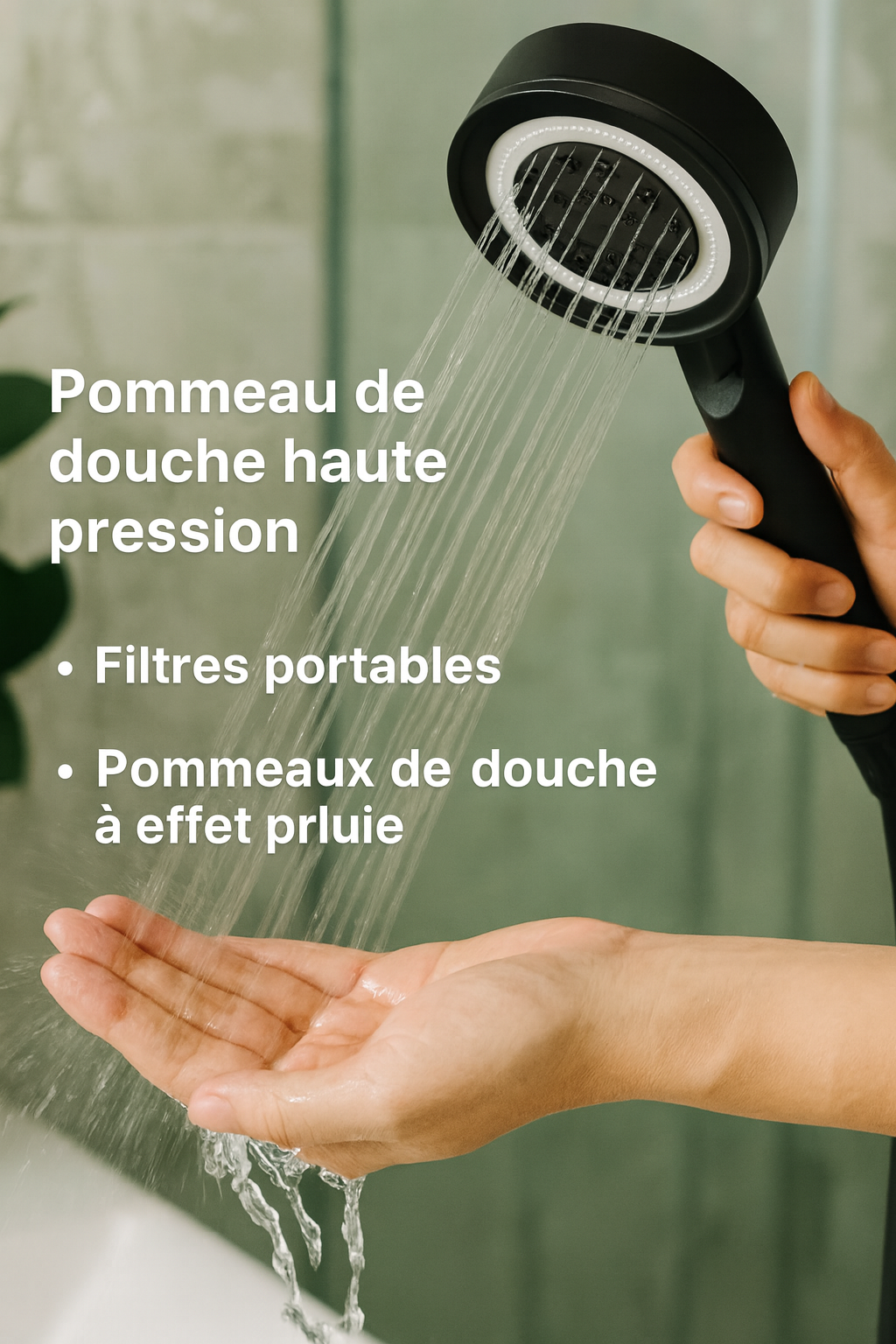 Pommeau de Douche Haute Pression 5 Modes – Filtration Avancée pour un Jet Puissant et Relaxant