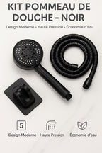 Hydro zen Pommeau de douche haute pression 5 modes – Filtration minérale intégrée.
